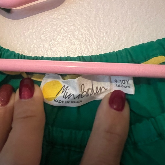 Mini Boden Green Parrot Embroidered Dress - Picture 9 of 9